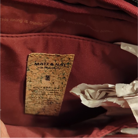 Matt & Nat Motto brown vegan laptop bag.  15" by 12" by 5" - Picture 5 of 5